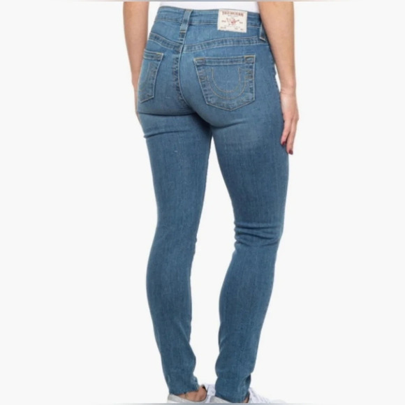 True Religion "Jenni Curvy" Midrise skinny stretch denim jeans size 33 - Picture 1 of 5